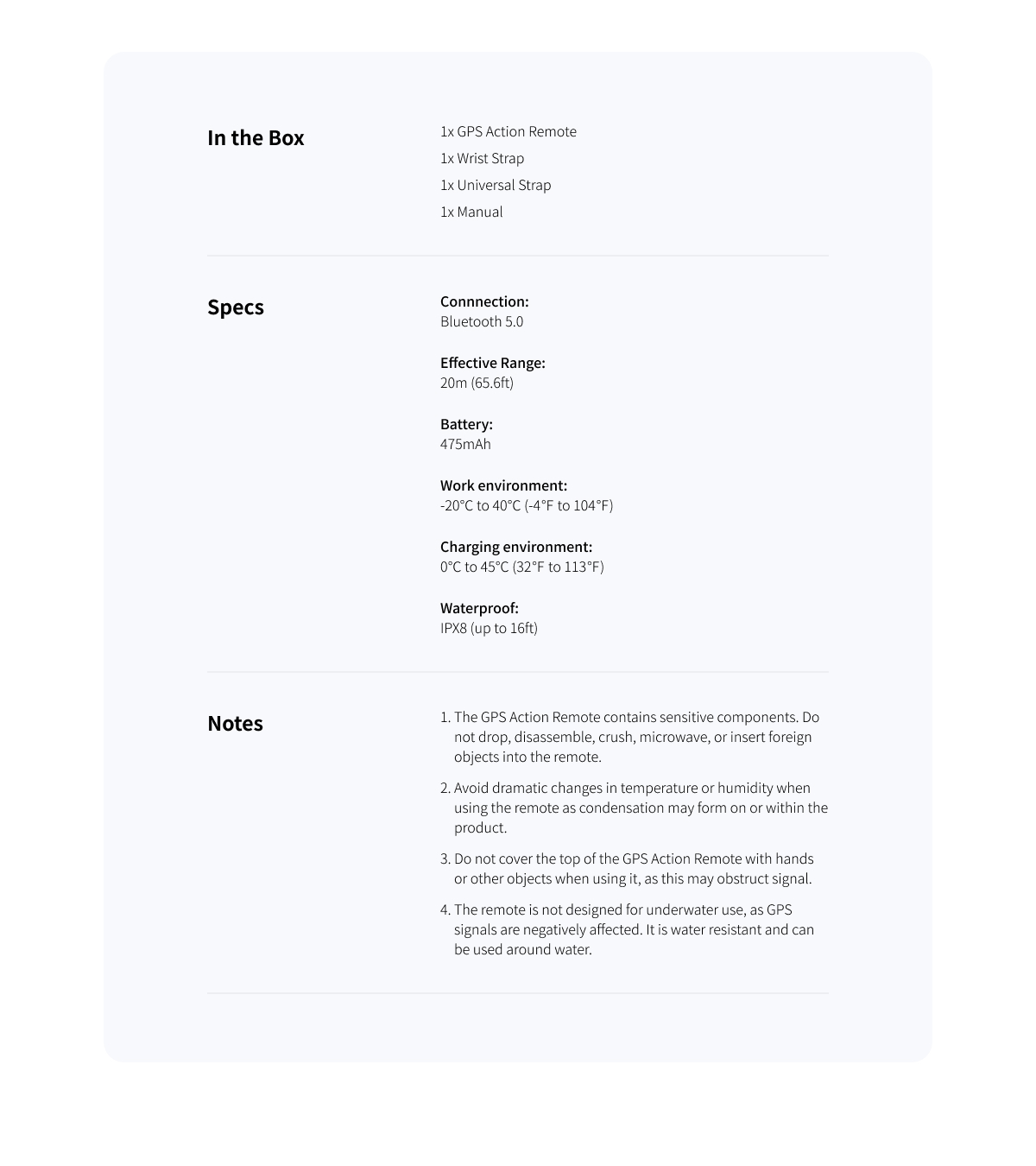 Insta360 GPS Action Remote 